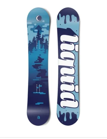 The product photo of a snowboard in the app.